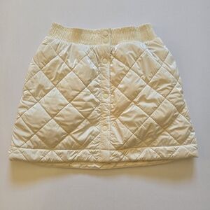 Athleta Girl Toasty Buns Metallic Quilted Mini Skirt